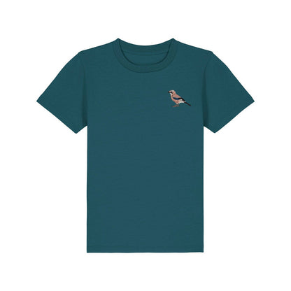 Eurasian Jay Embroidered Kids T-Shirt