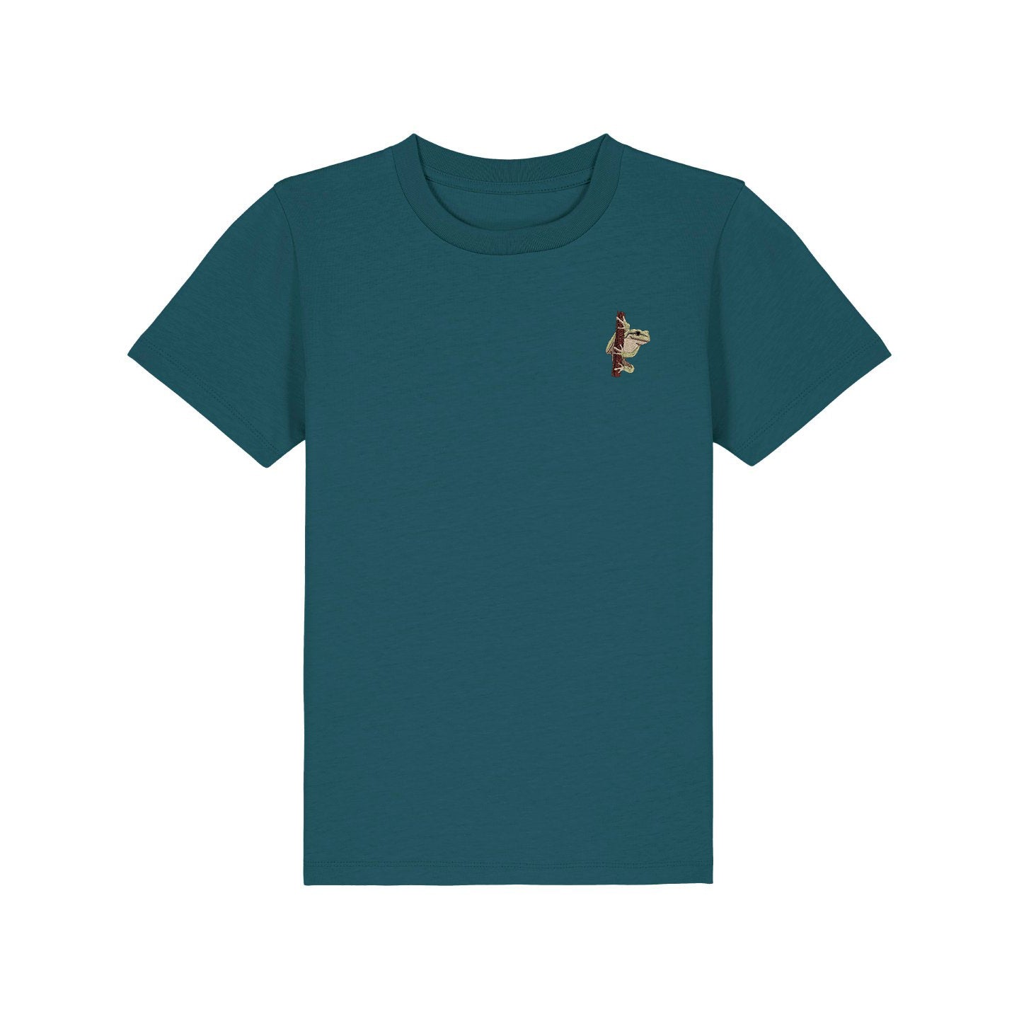 European Tree Frog Embroidered Kids T-Shirt