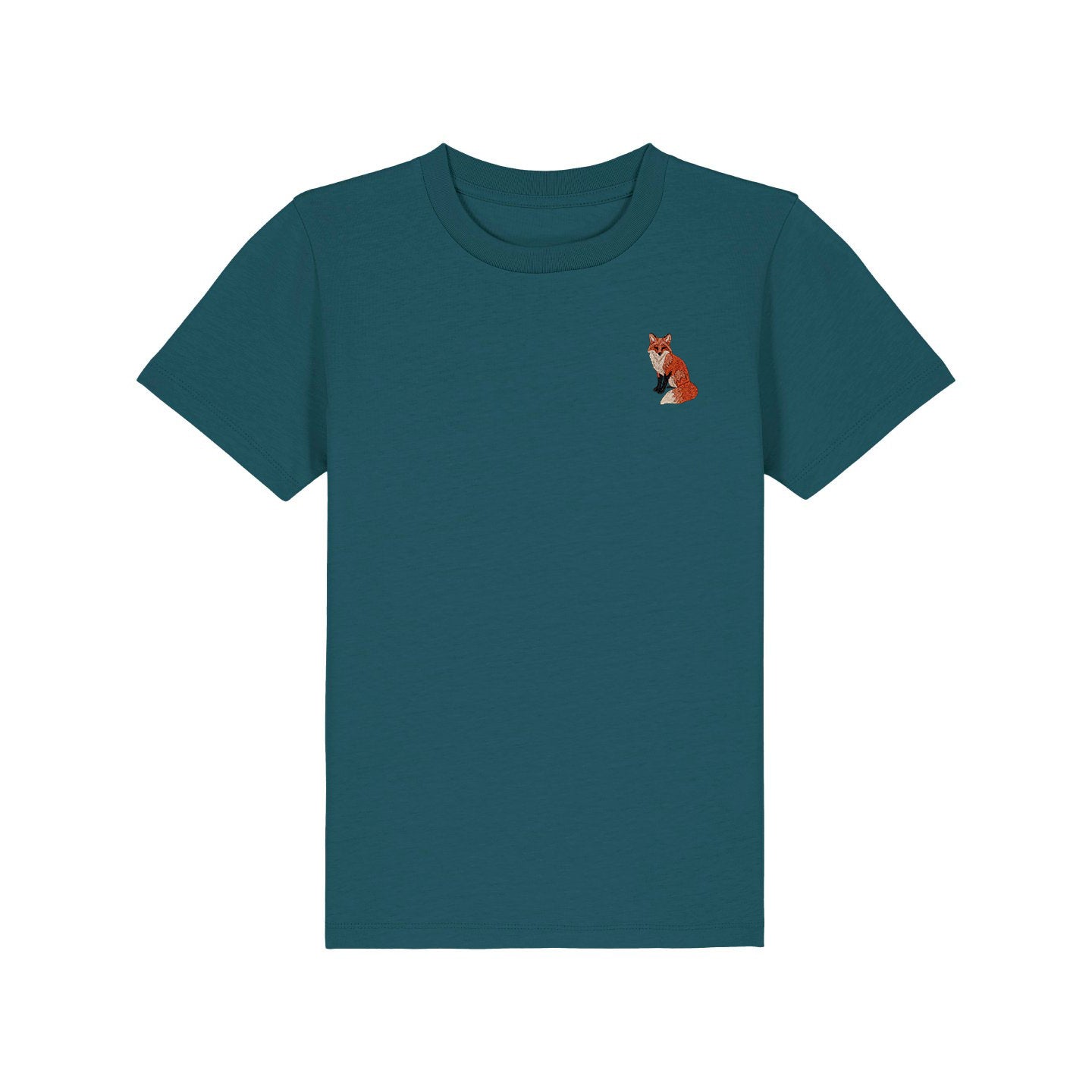 Fox Embroidered Kids T-Shirt