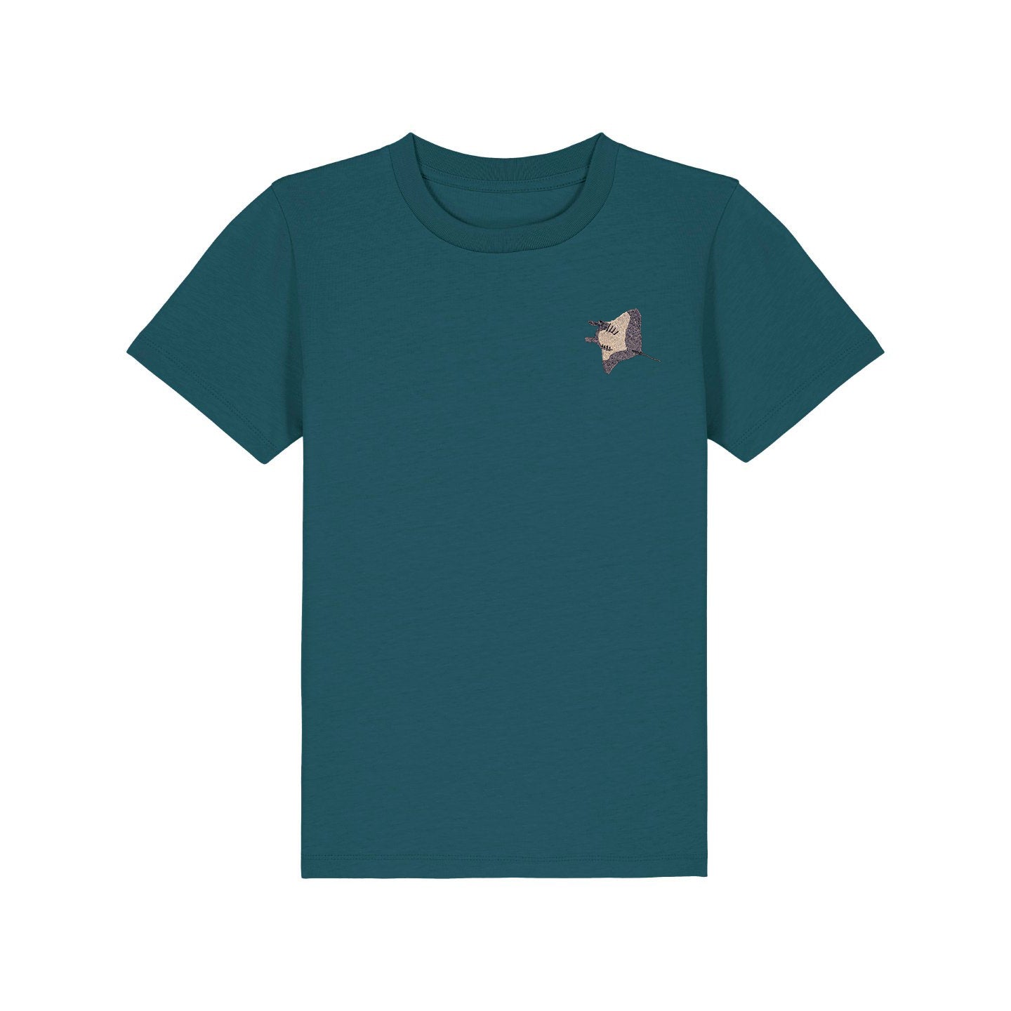 Manta Ray Embroidered Kids T-Shirt