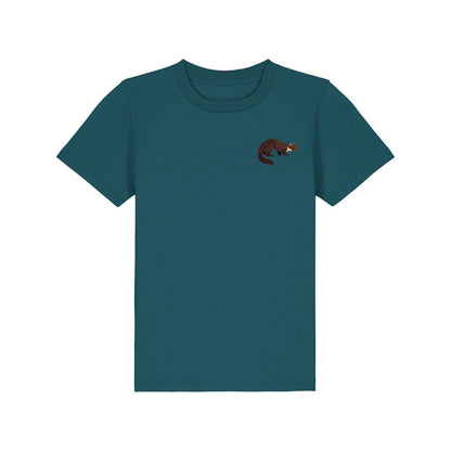 Pine Marten Embroidered Kids T-Shirt