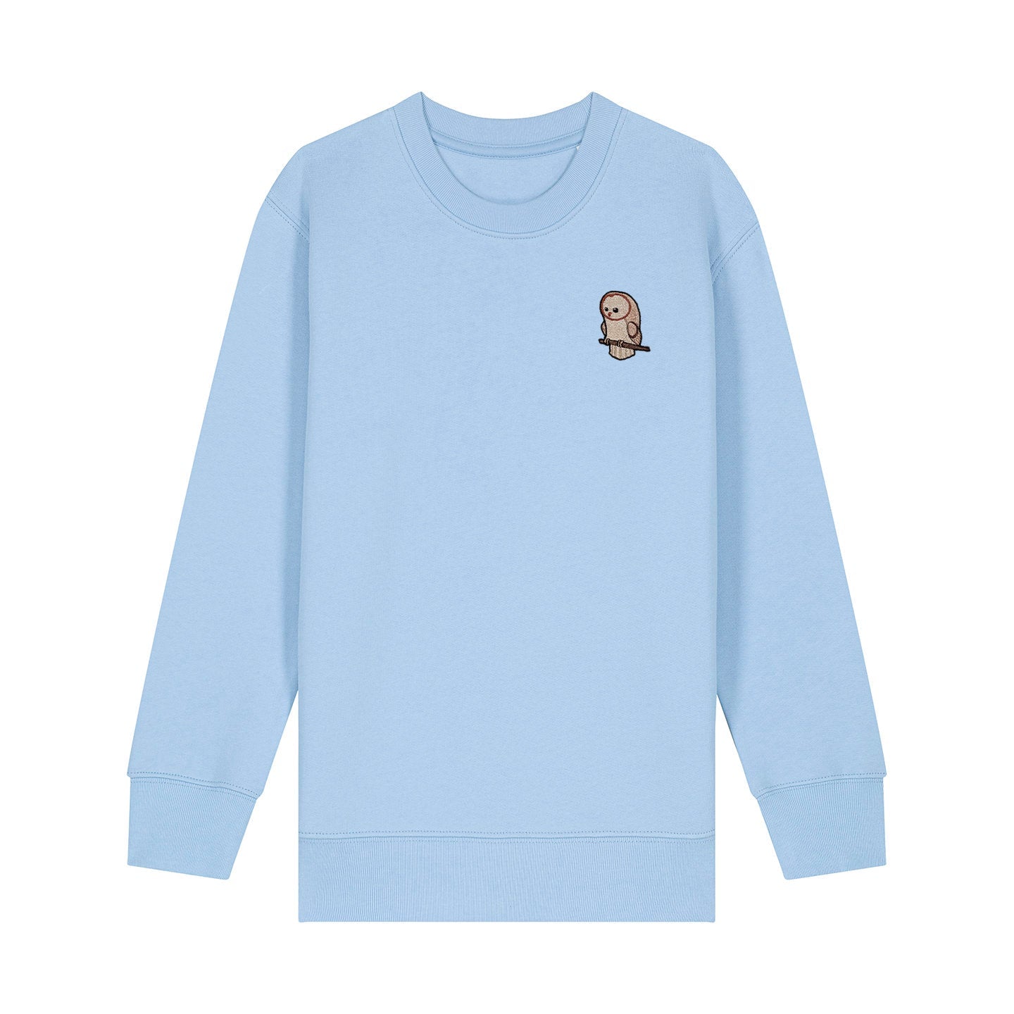 Barn Owl Cute Embroidered Kids Jumper