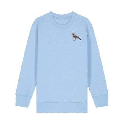 Eurasian Jay Embroidered Kids Jumper