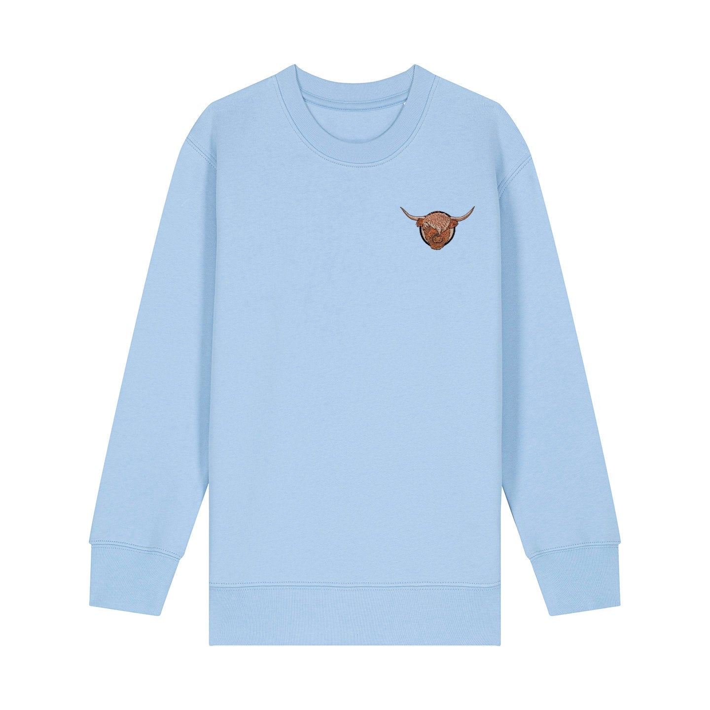 Highland Cow Embroidered Kids Jumper