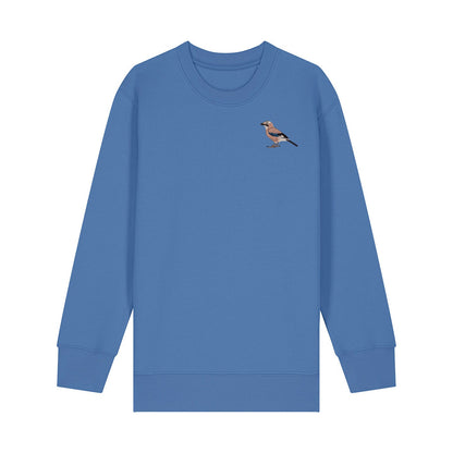 Eurasian Jay Embroidered Kids Jumper