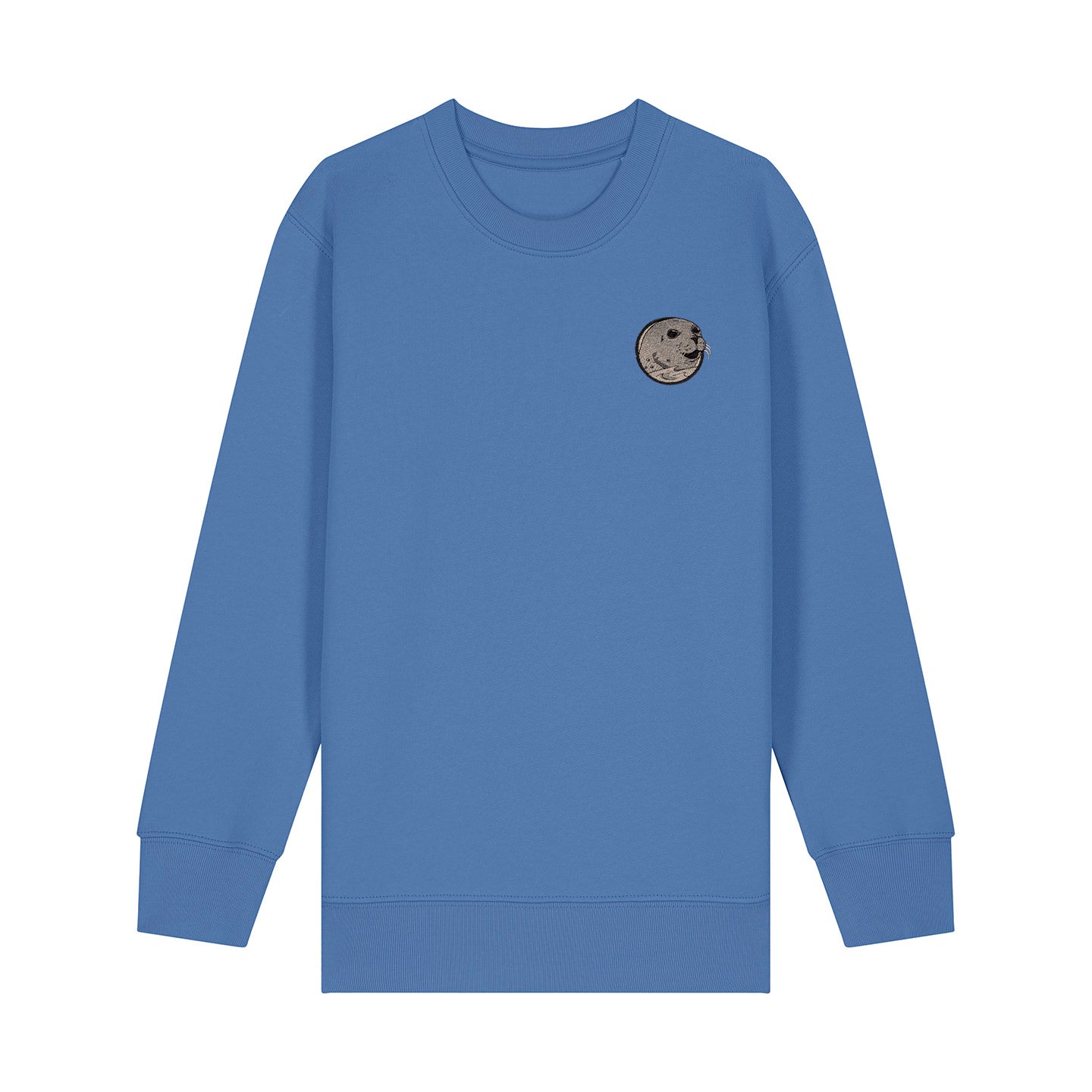 Grey Seal Embroidered Kids Jumper