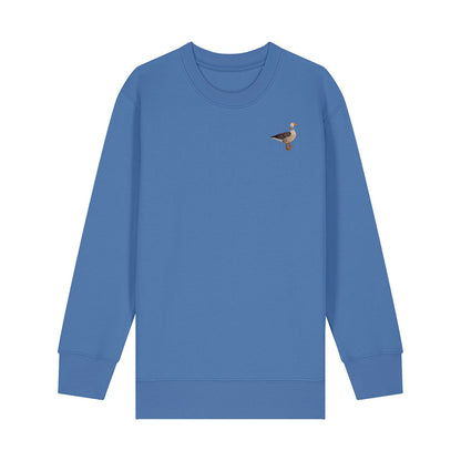 Greylag Goose Embroidered Kids Jumper