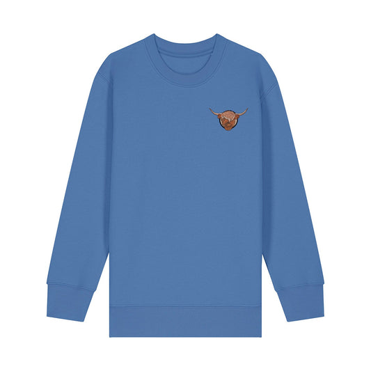 Highland Cow Embroidered Kids Jumper