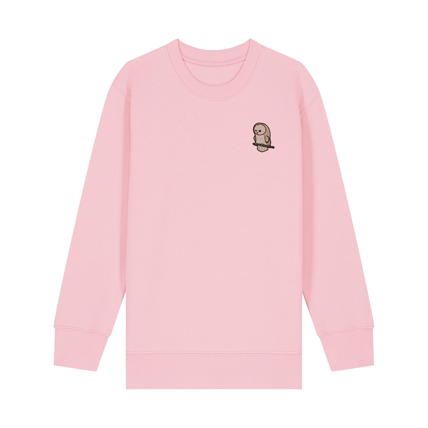 Barn Owl Cute Embroidered Kids Jumper
