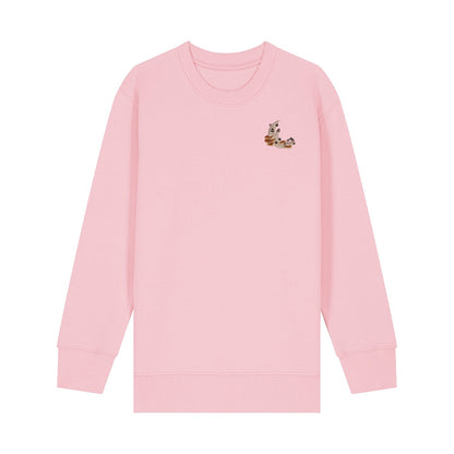 Mushroom Moon Crescent Embroidered Kids Jumper