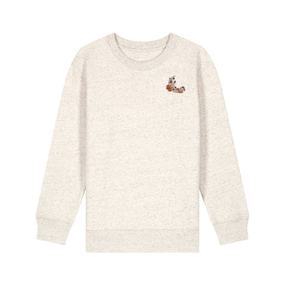 Mushroom Moon Crescent Embroidered Kids Jumper