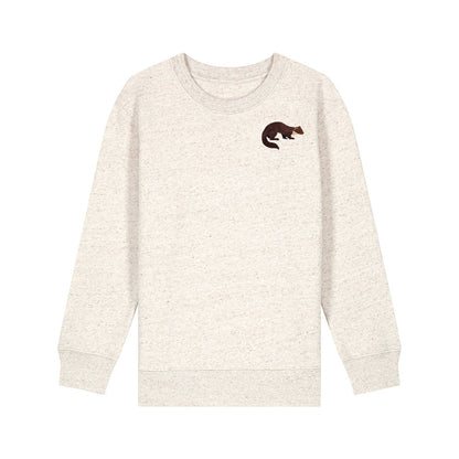 Pine Marten Embroidered Kids Jumper