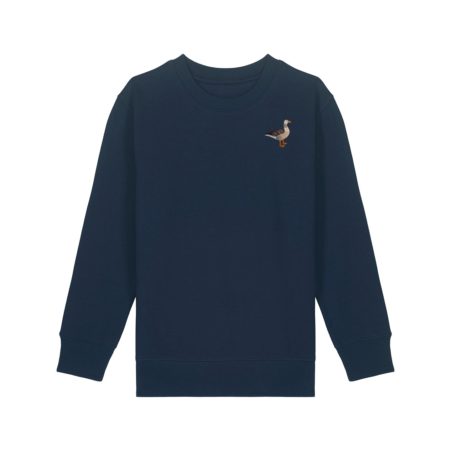 Greylag Goose Embroidered Kids Jumper