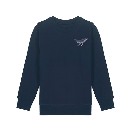 Humpback Whale Embroidered Kids Jumper