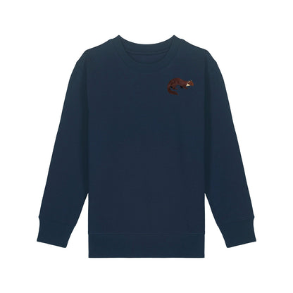 Pine Marten Embroidered Kids Jumper