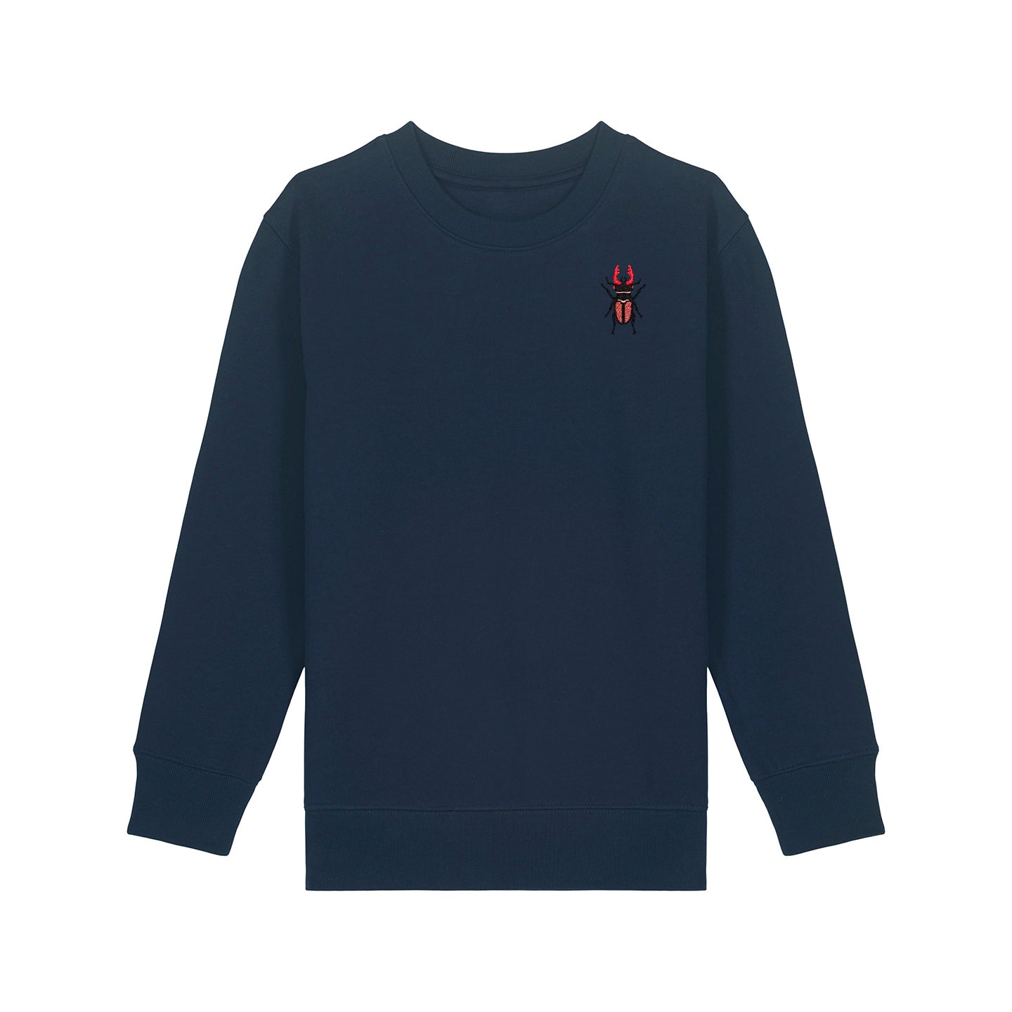 Stag Beetle Embroidered Kids Jumper