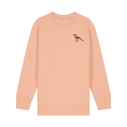 Eurasian Jay Embroidered Kids Jumper