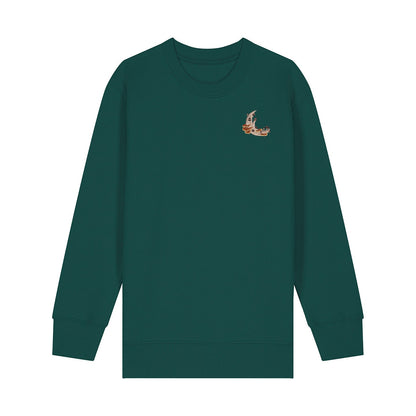Mushroom Moon Crescent Embroidered Kids Jumper