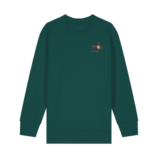 Reindeer Embroidered Kids Jumper