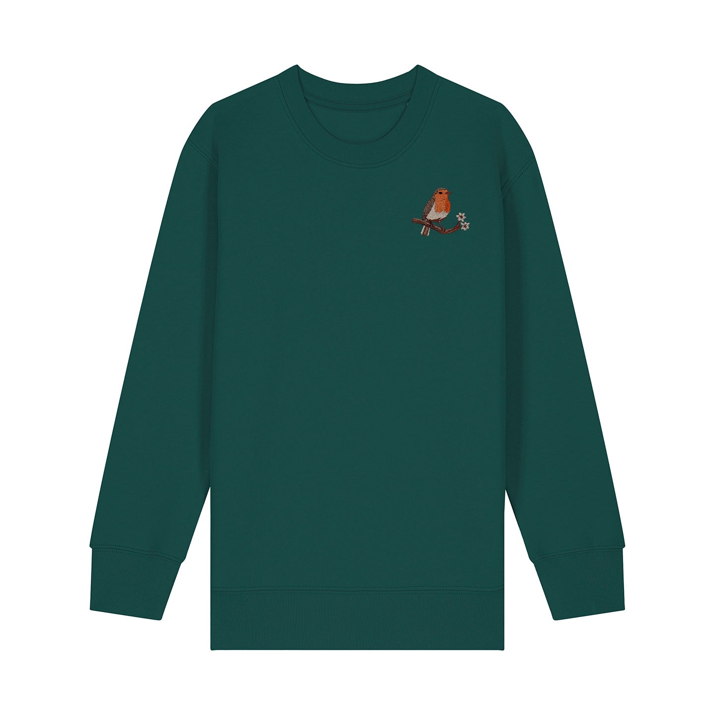 Robin Embroidered Kids Jumper