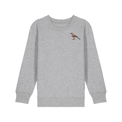 Eurasian Jay Embroidered Kids Jumper