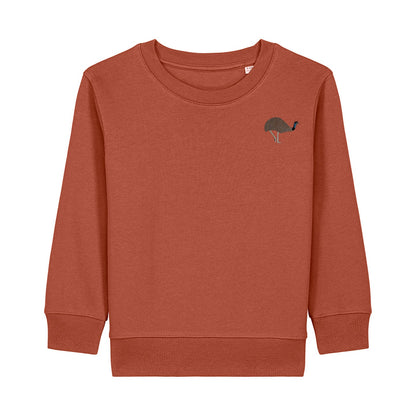 Emu Embroidered Kids Jumper