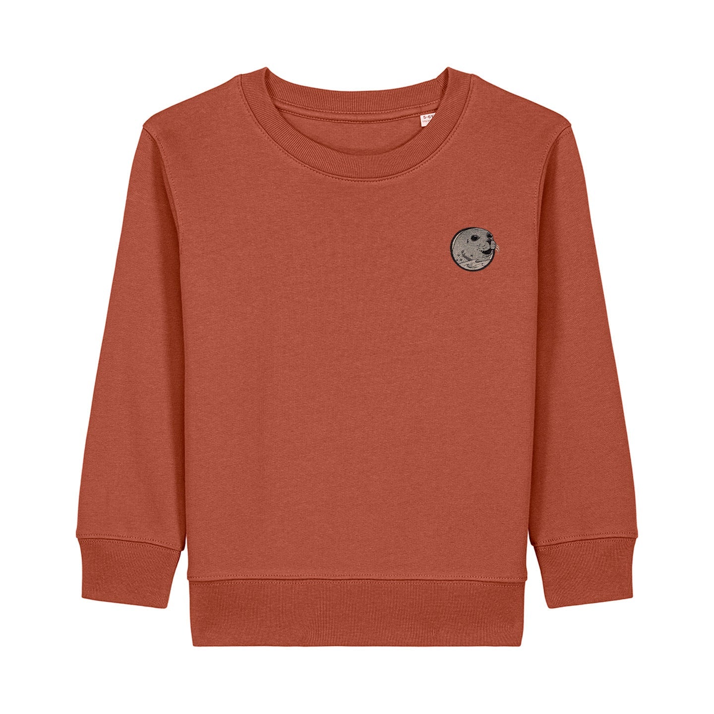 Grey Seal Embroidered Kids Jumper