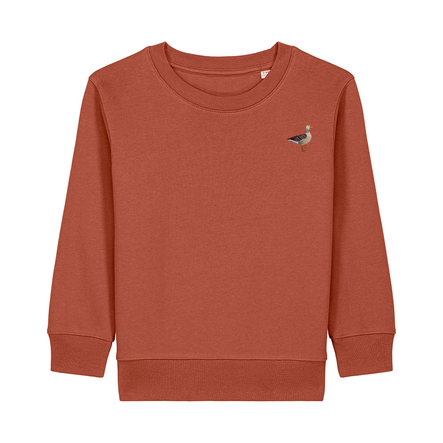 Greylag Goose Embroidered Kids Jumper