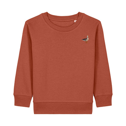 Greylag Goose Embroidered Kids Jumper