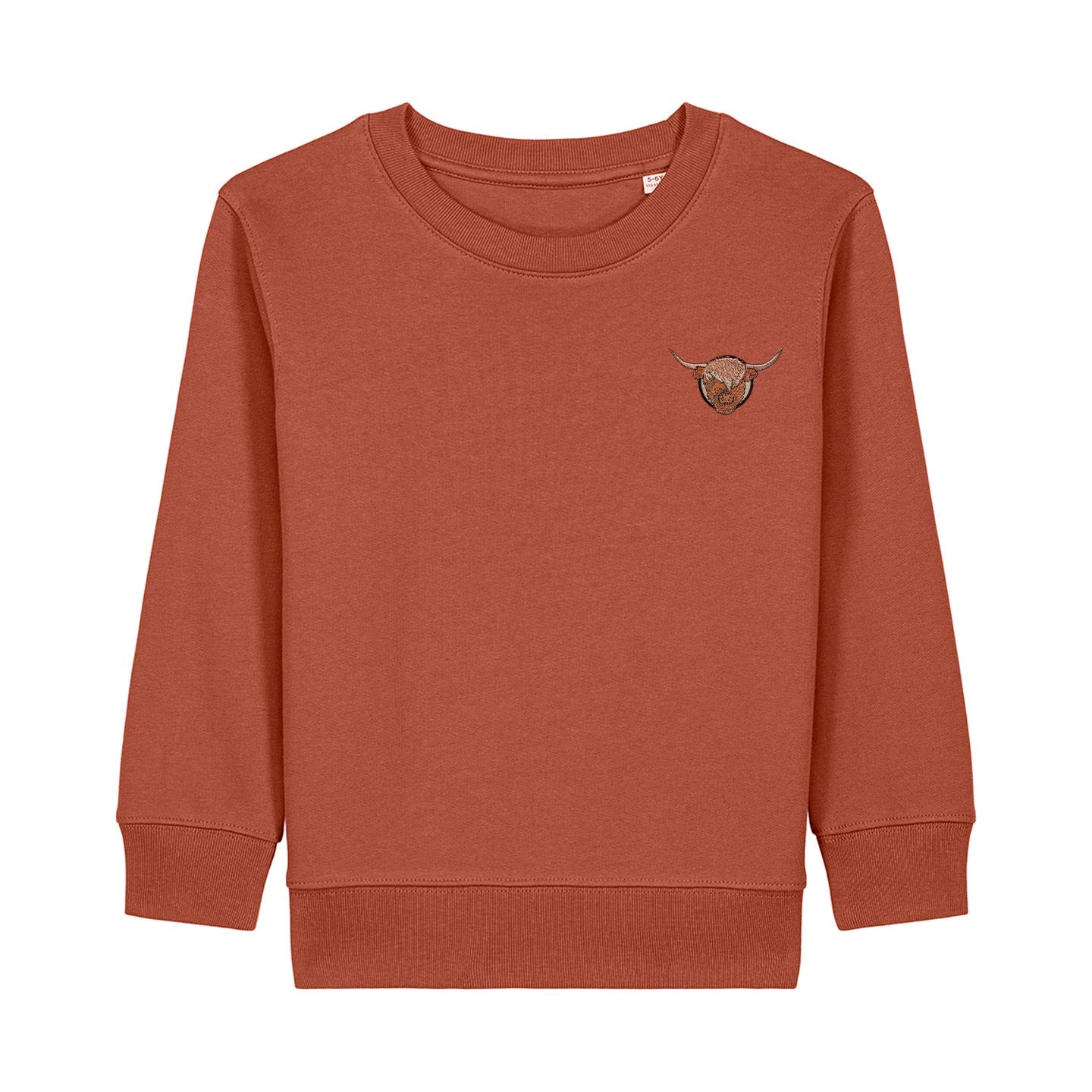 Highland Cow Embroidered Kids Jumper