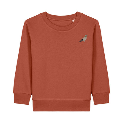 Pigeon Embroidered Kids Jumper