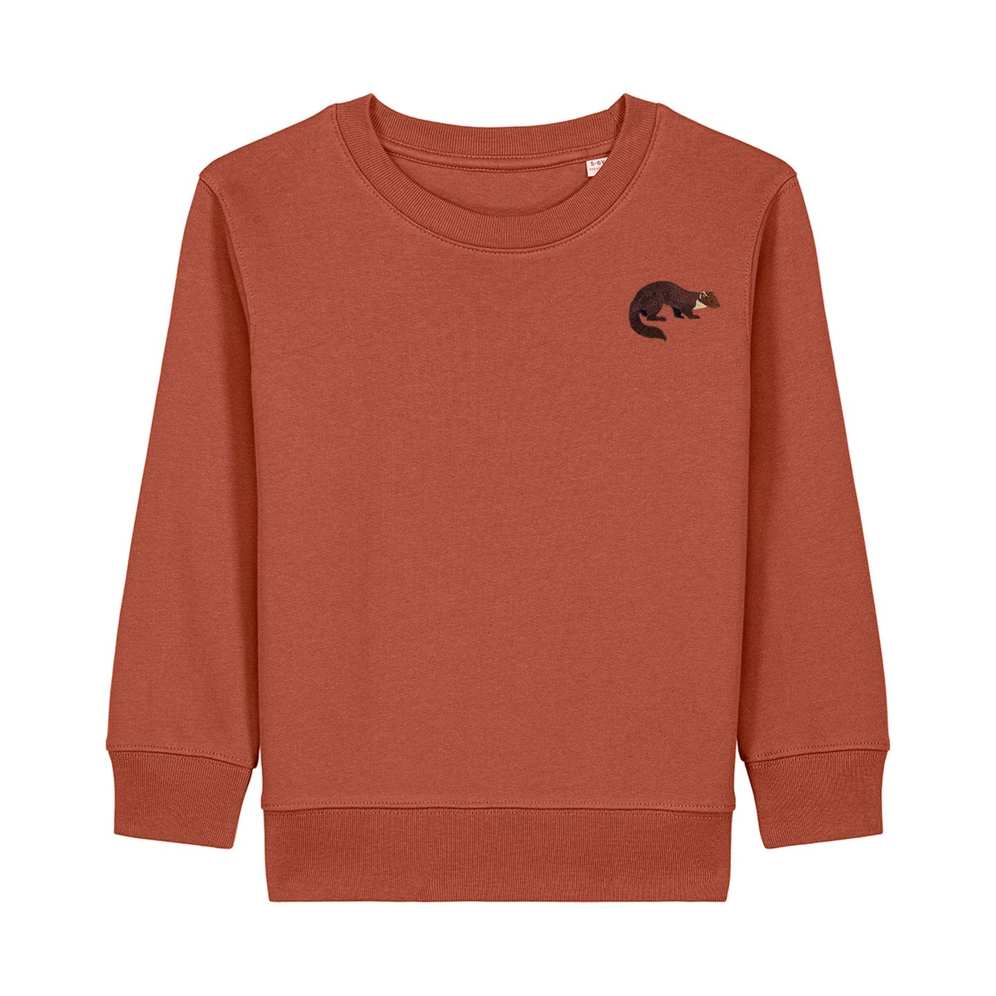 Pine Marten Embroidered Kids Jumper