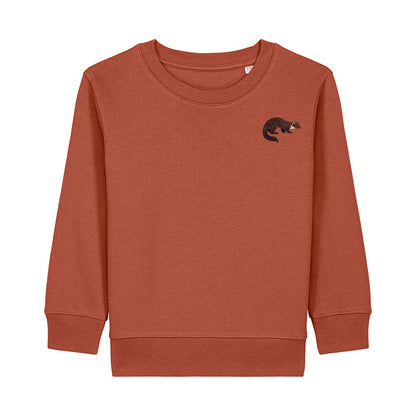 Pine Marten Embroidered Kids Jumper