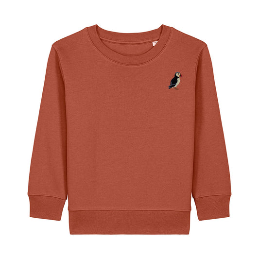 Puffin Embroidered Kids Jumper