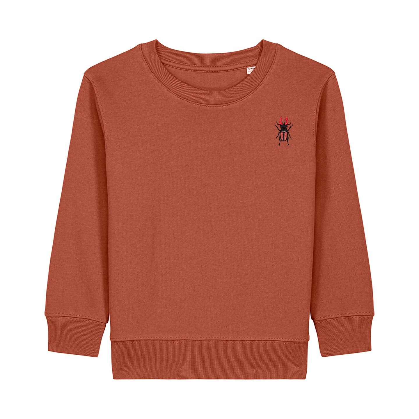 Stag Beetle Embroidered Kids Jumper
