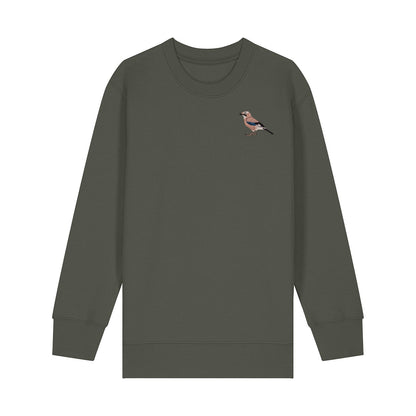 Eurasian Jay Embroidered Kids Jumper