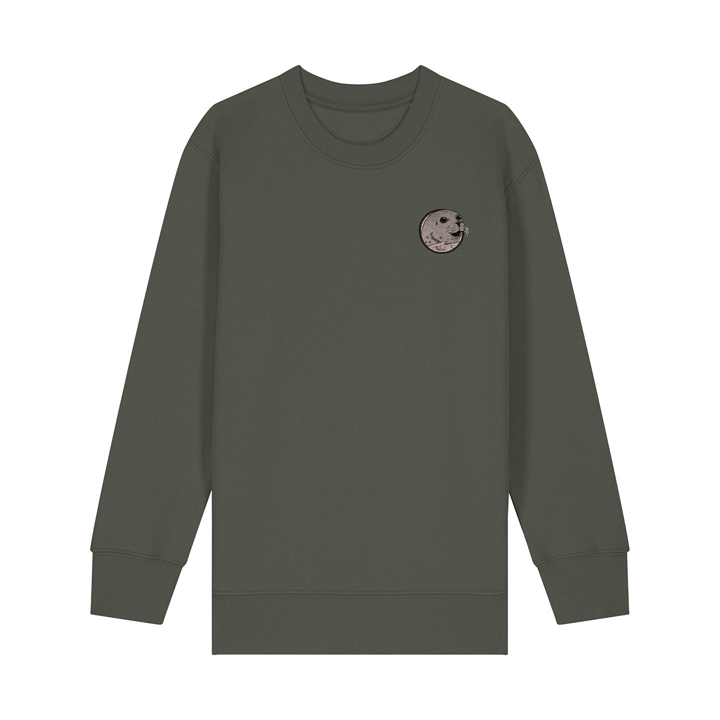 Grey Seal Embroidered Kids Jumper