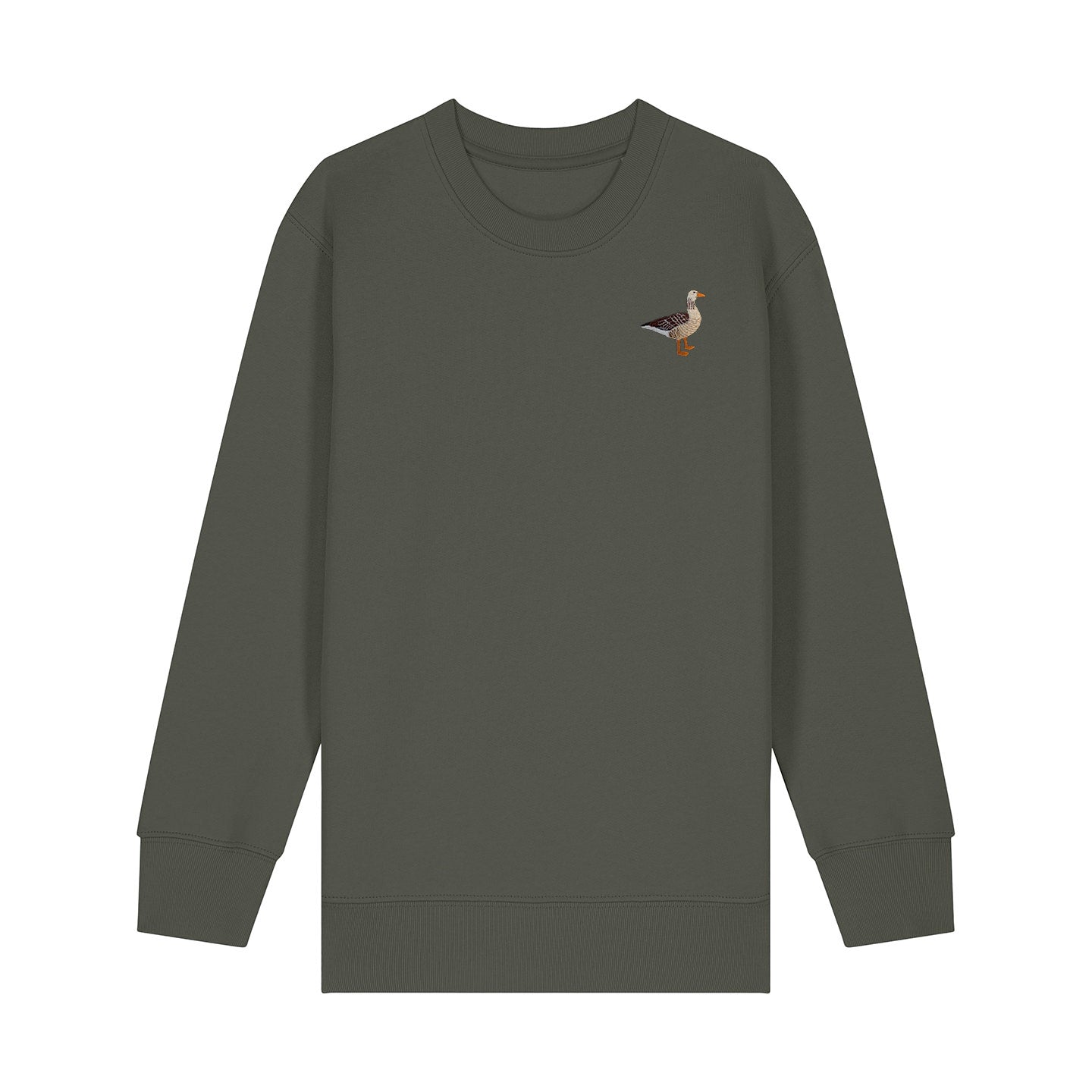 Greylag Goose Embroidered Kids Jumper