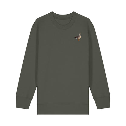 Greylag Goose Embroidered Kids Jumper