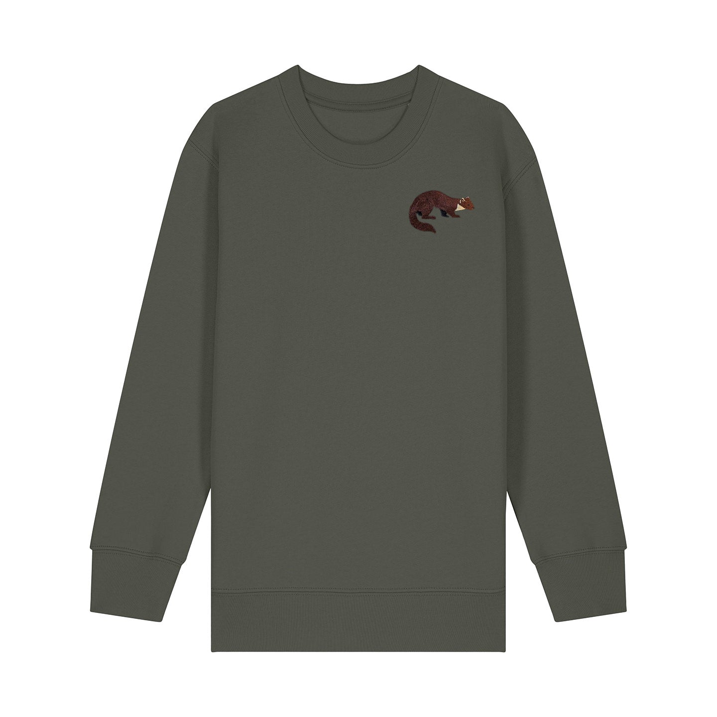 Pine Marten Embroidered Kids Jumper