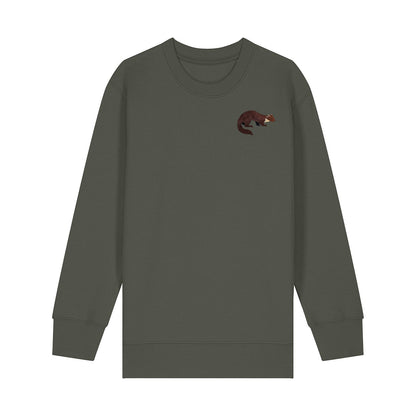 Pine Marten Embroidered Kids Jumper
