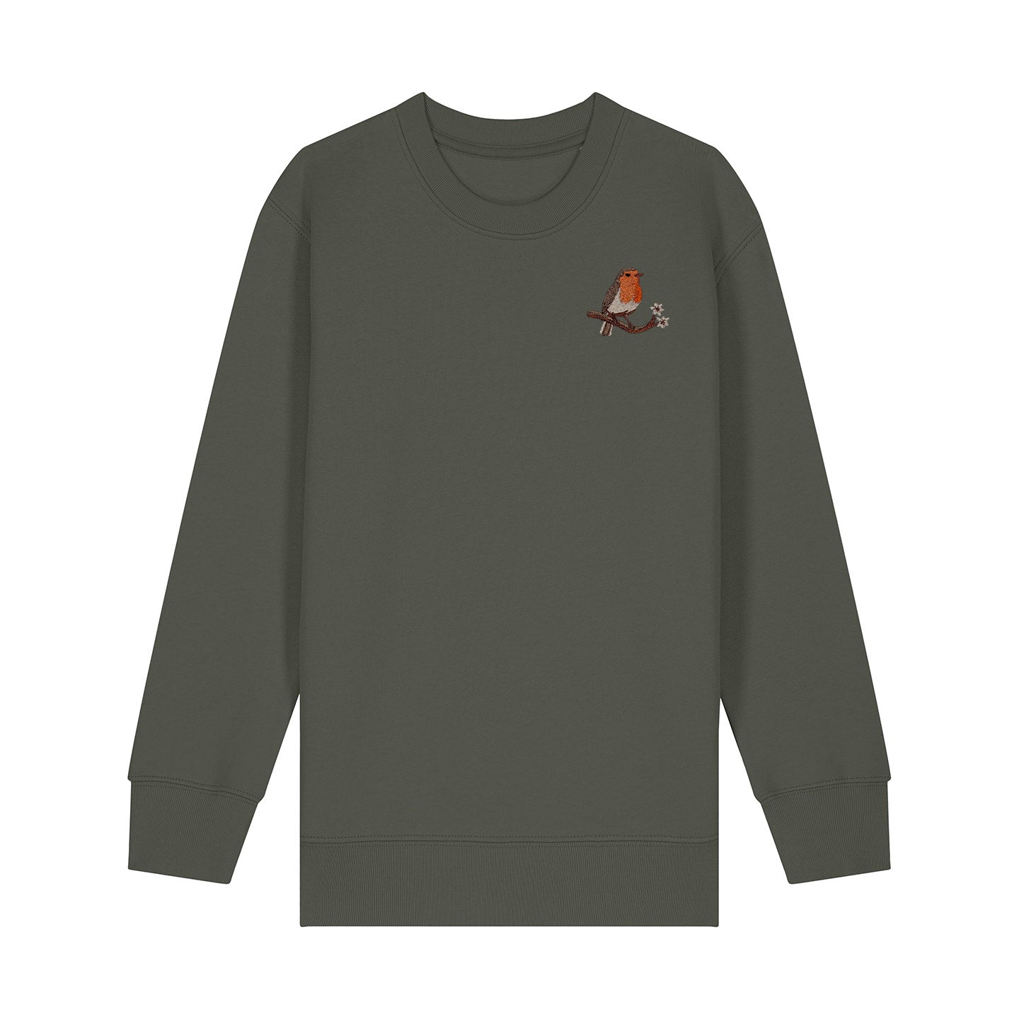 Robin Embroidered Kids Jumper