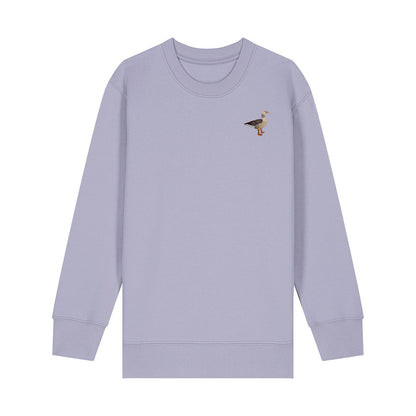 Greylag Goose Embroidered Kids Jumper