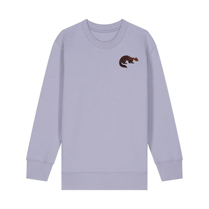 Pine Marten Embroidered Kids Jumper