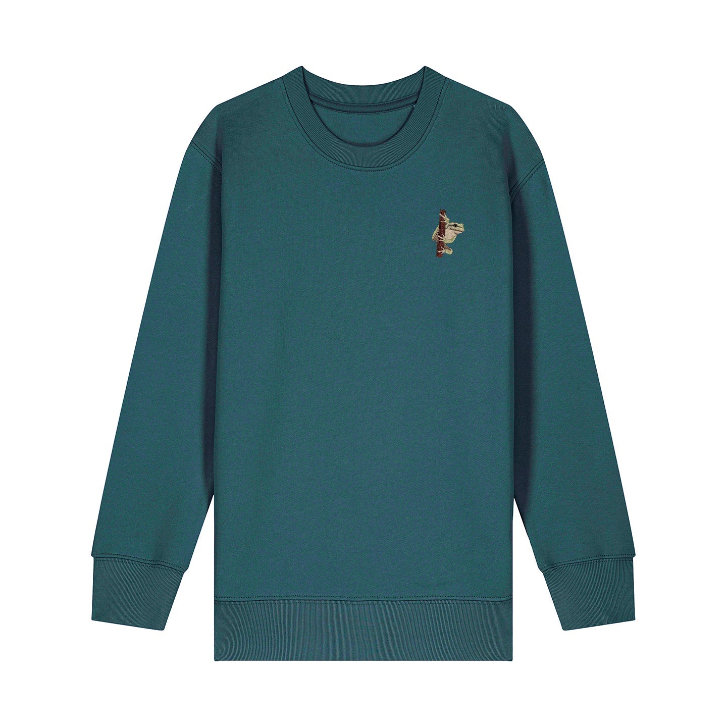 European Tree Frog Embroidered Kids Jumper