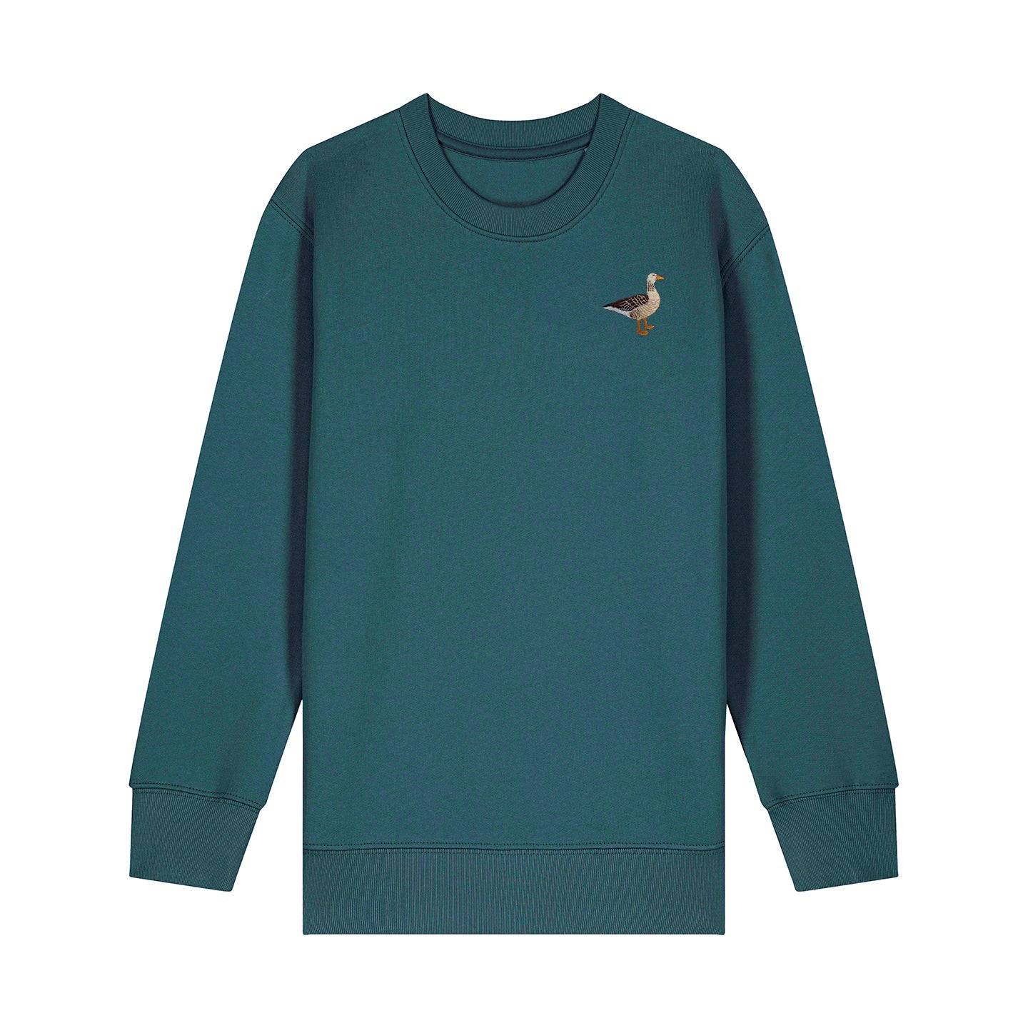 Greylag Goose Embroidered Kids Jumper