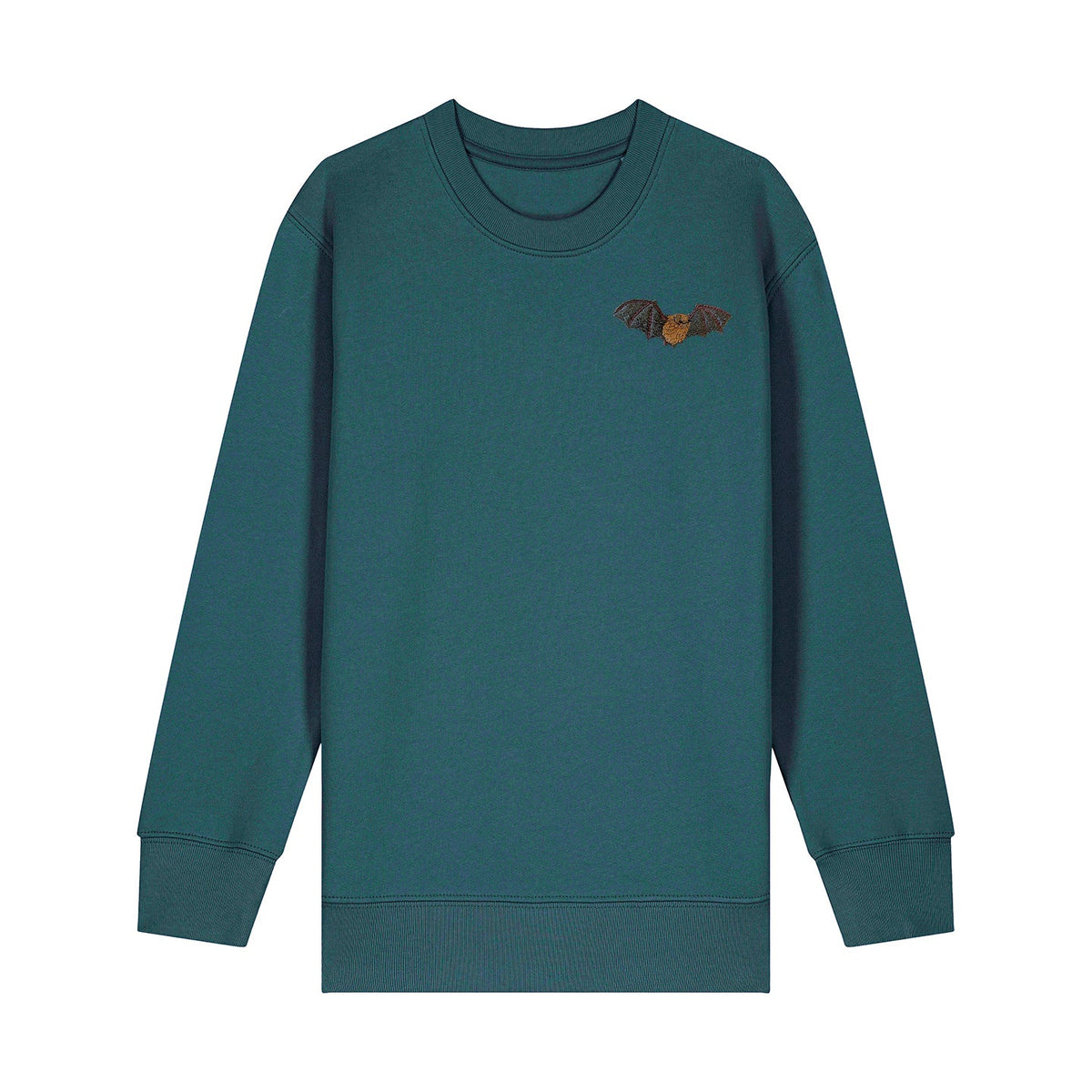 Noctule Bat Embroidered Kids Jumper