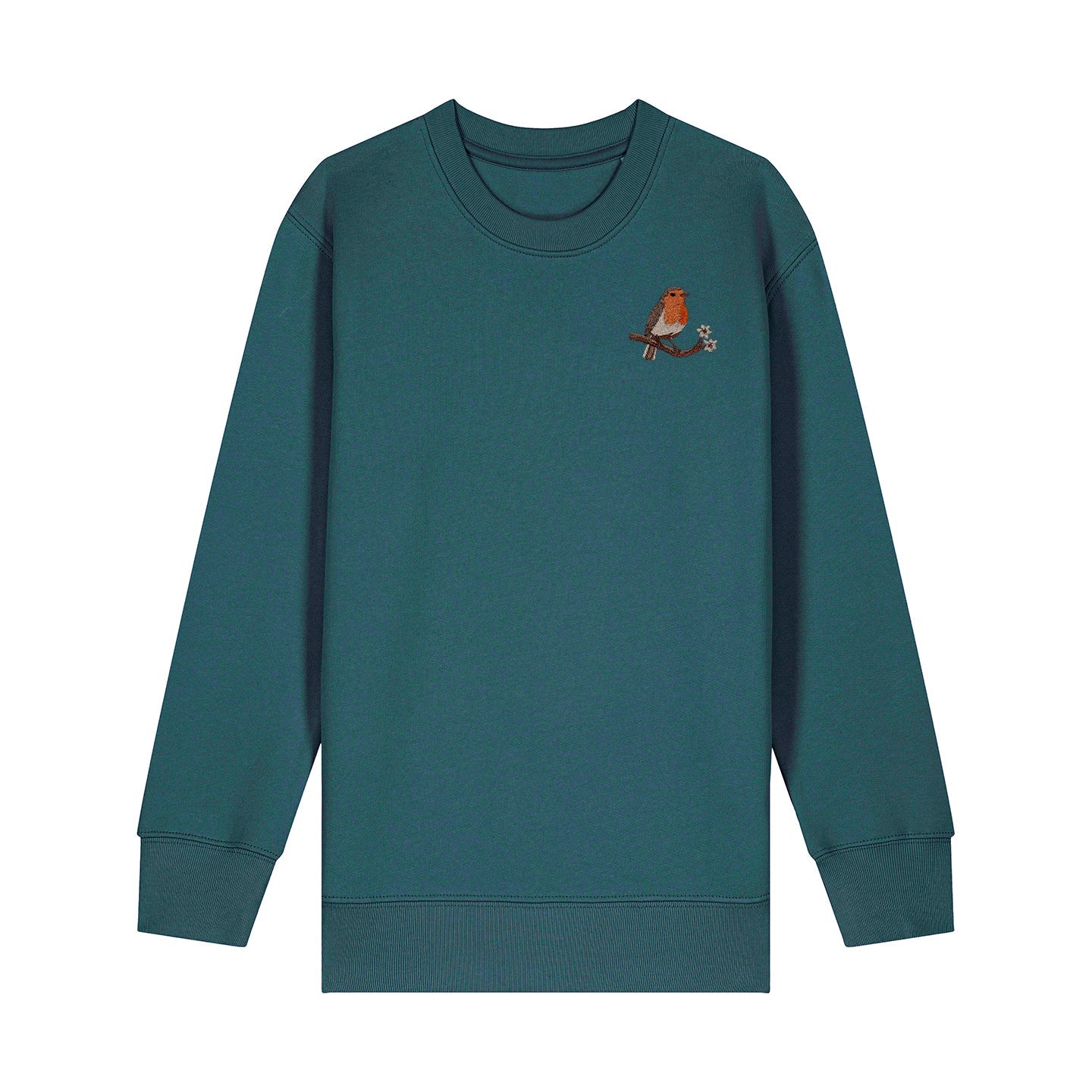 Robin Embroidered Kids Jumper