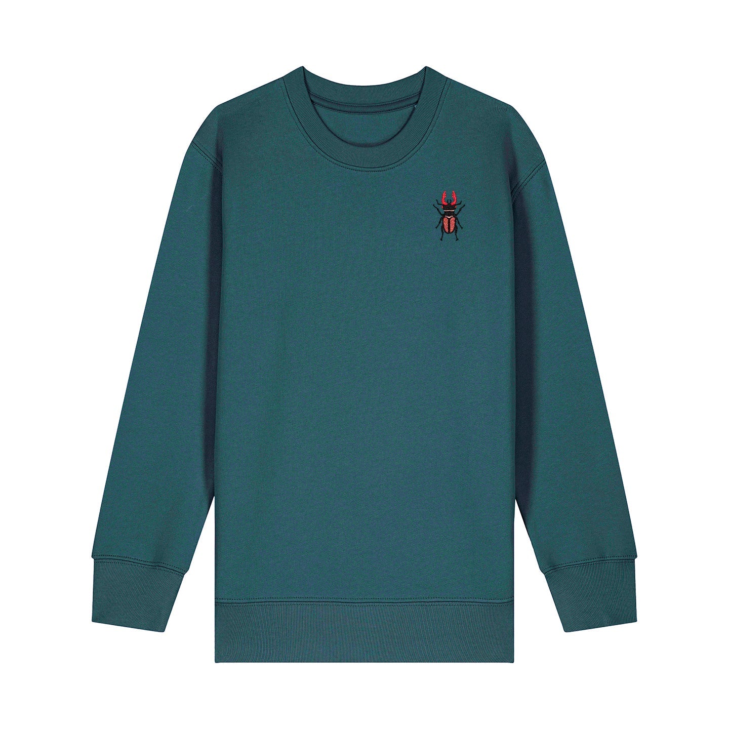 Stag Beetle Embroidered Kids Jumper