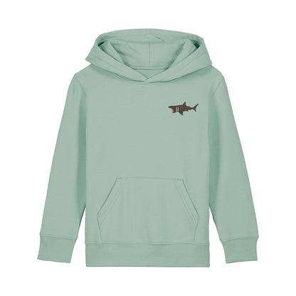 Basking Shark Embroidered Kids Hoodie
